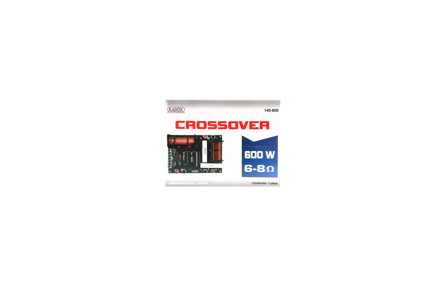 Crossover Pasivo Profesional 2 Vias 600w 6-8 Ohms Radox 140-800