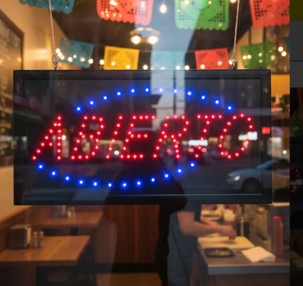 Anuncio Luminoso Led De Abierto Para Negocio Radox 246-400