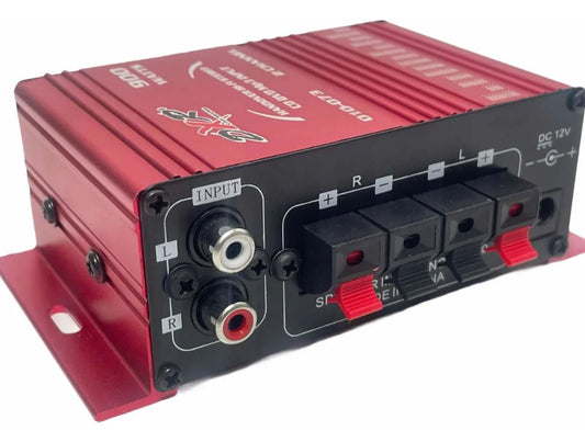 Amplificador 2 Canales 900W 4-16 Ohm Rojo 010-073 Radox