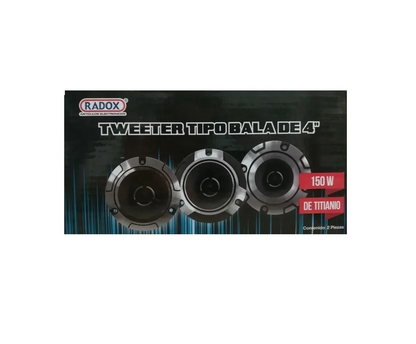 Juego De Tweeters Bala De Titanio 150w 066-846 Radox