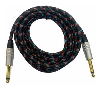 Cable Plug 1/4 Para Instrumento Guitarra O Bajo 3 Metro 080-827 Radox