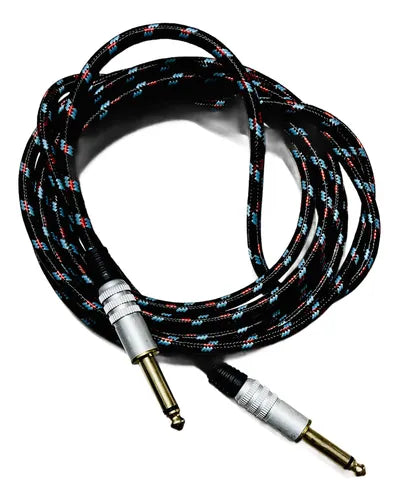 Cable Plug 1/4 Para Instrumento Guitarra O Bajo 3 Metro 080-827 Radox