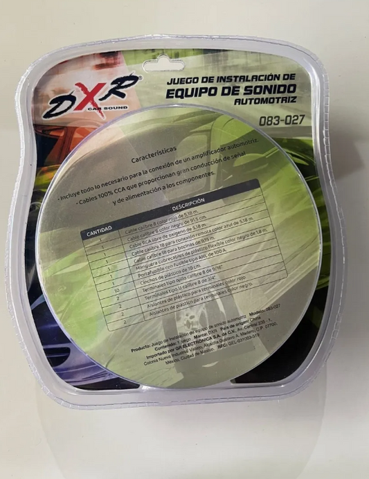 Kit De Instalación Para Equipo De Sonido Automotriz Calibre 8 083-027 Radox