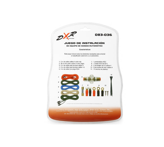 Kit De Instalación Para Equipo De Sonido Automotriz Calibre 4 083-036 Radox