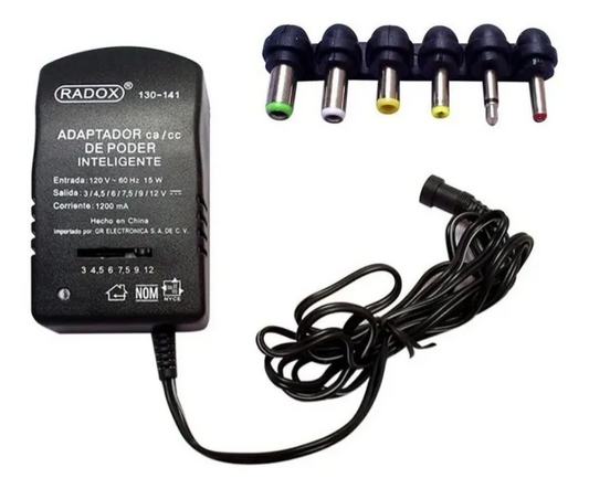 Adaptador De Voltaje Universal 3a 12v 1200ma 130-141 Radox