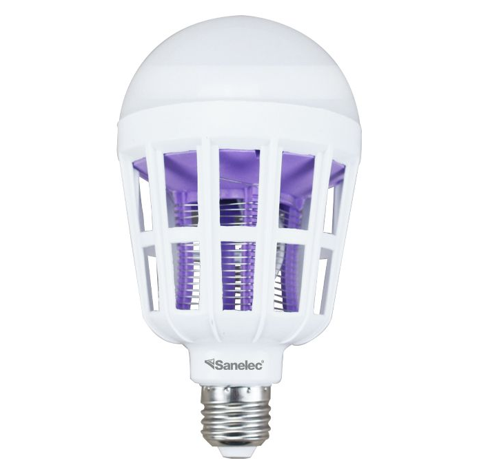 Foco Led De Luz Fria Con Mata Insectos 2 En 1 Sanelec 1653