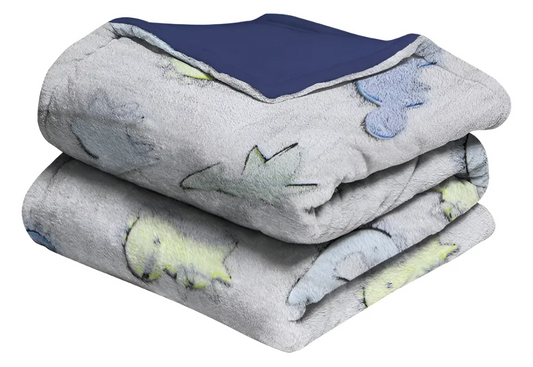 Cobertor Alaska Cunero Para Bebe Dinosaurios Glow 3370 Chiqui