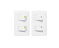 Pack 2 Placas Con Doble Apagador C/reflejante Sanelec 4442