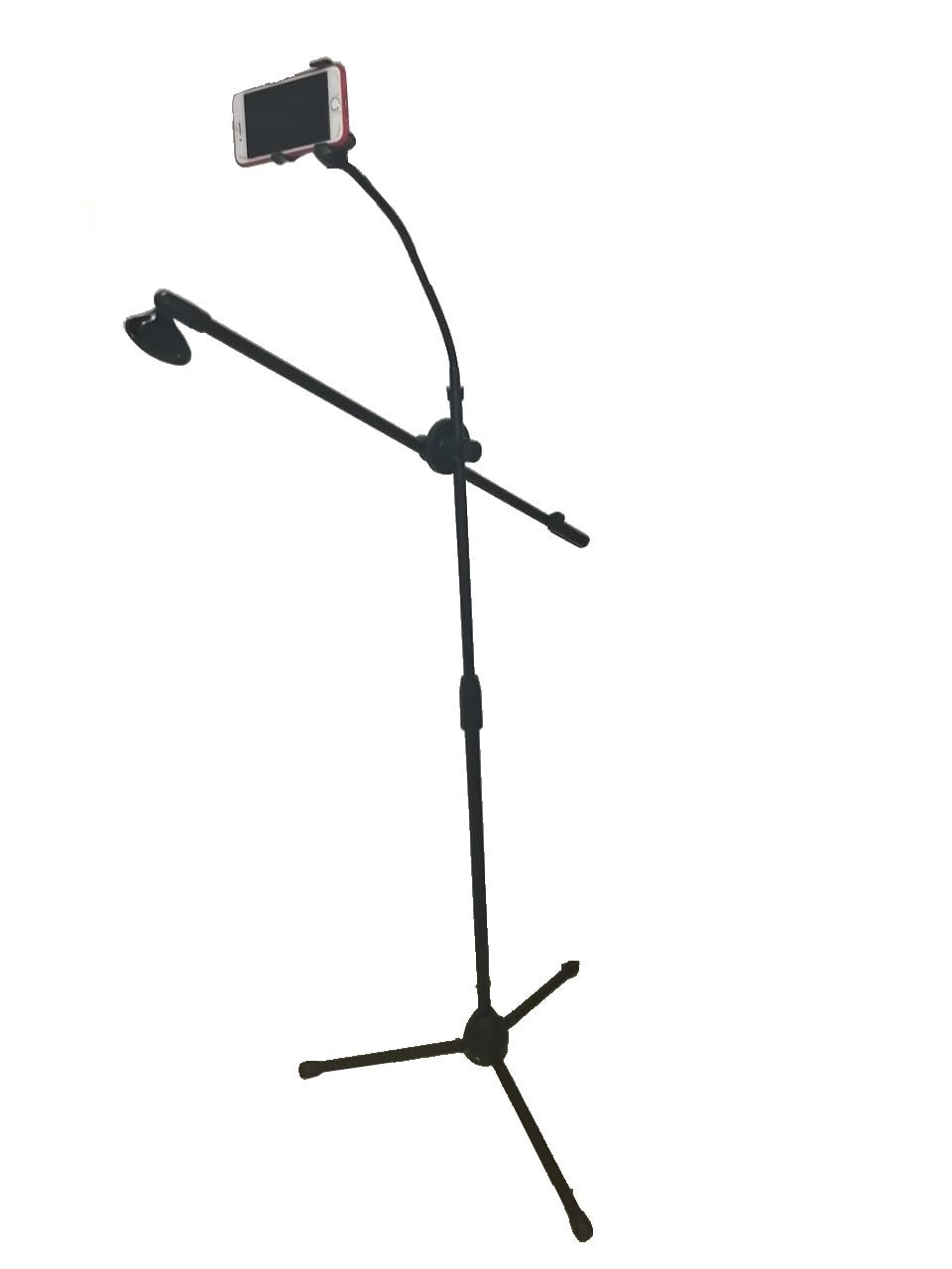 Pedestal Para Microfono Con Boom Soporte Para Celular Radox 490-590