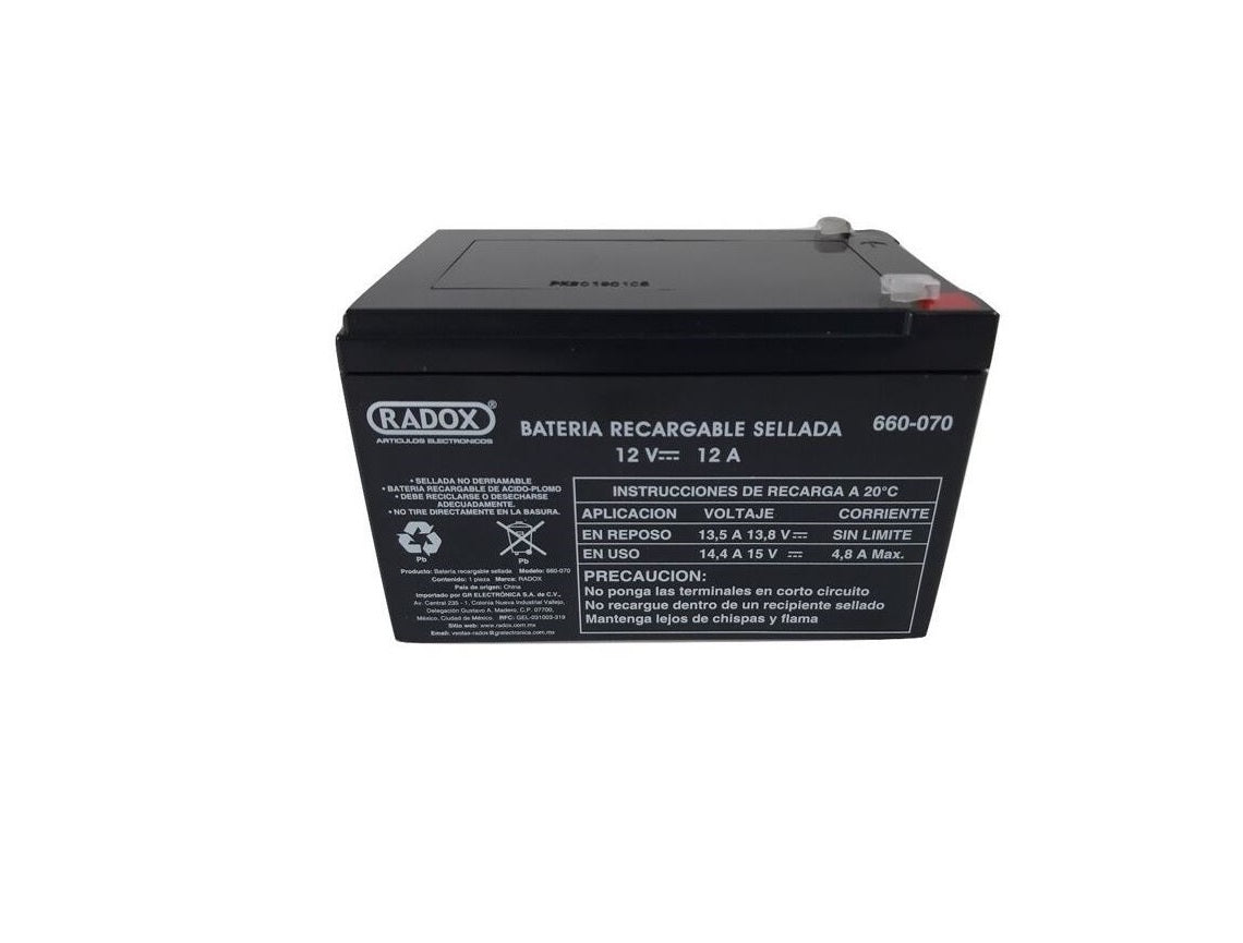 Bateria Recargable Sellada 12v 12a Radox 066-070