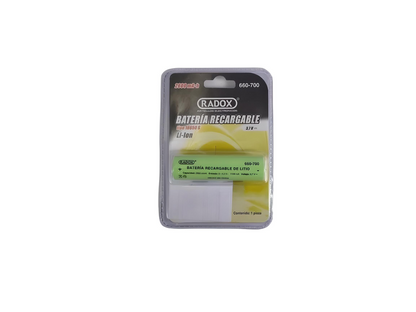 Bateria Recargable Lo-ion De 3.7V 2600mah Tipo 18650 Radox 660-700