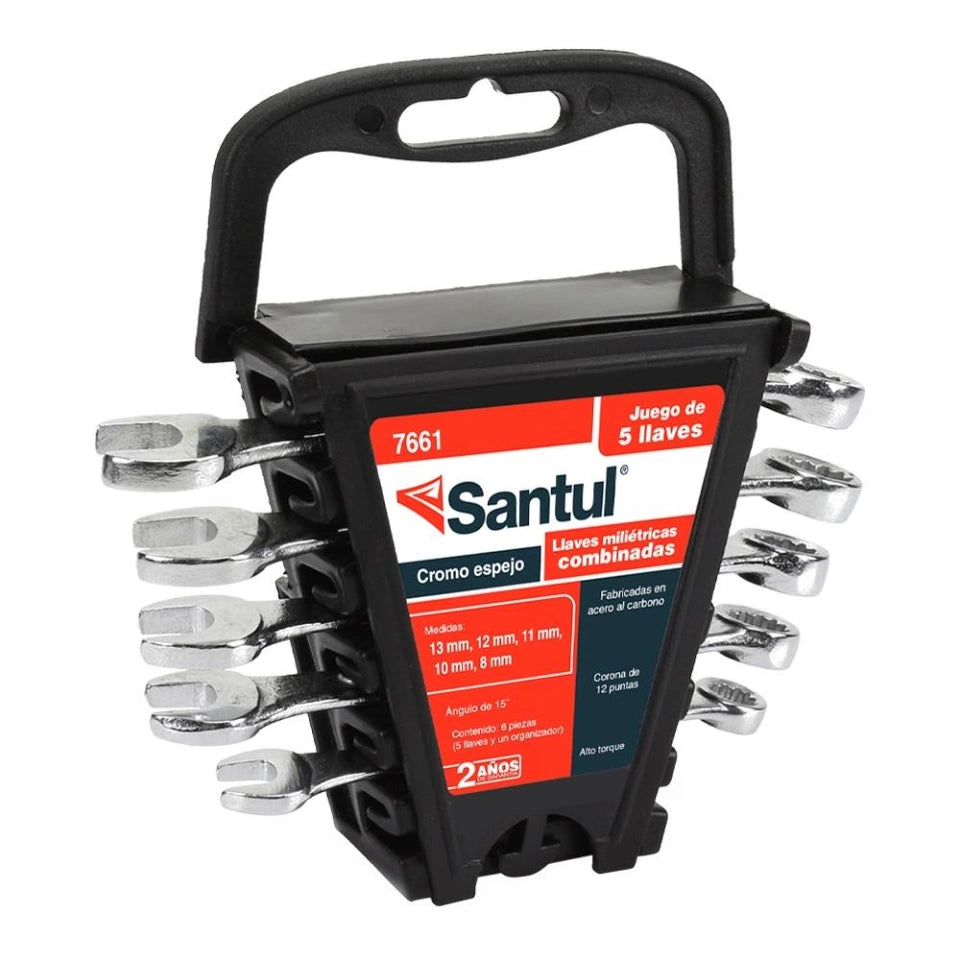 Llaves combinadas jgo de 5 pzs milimetricas 7661 santul
