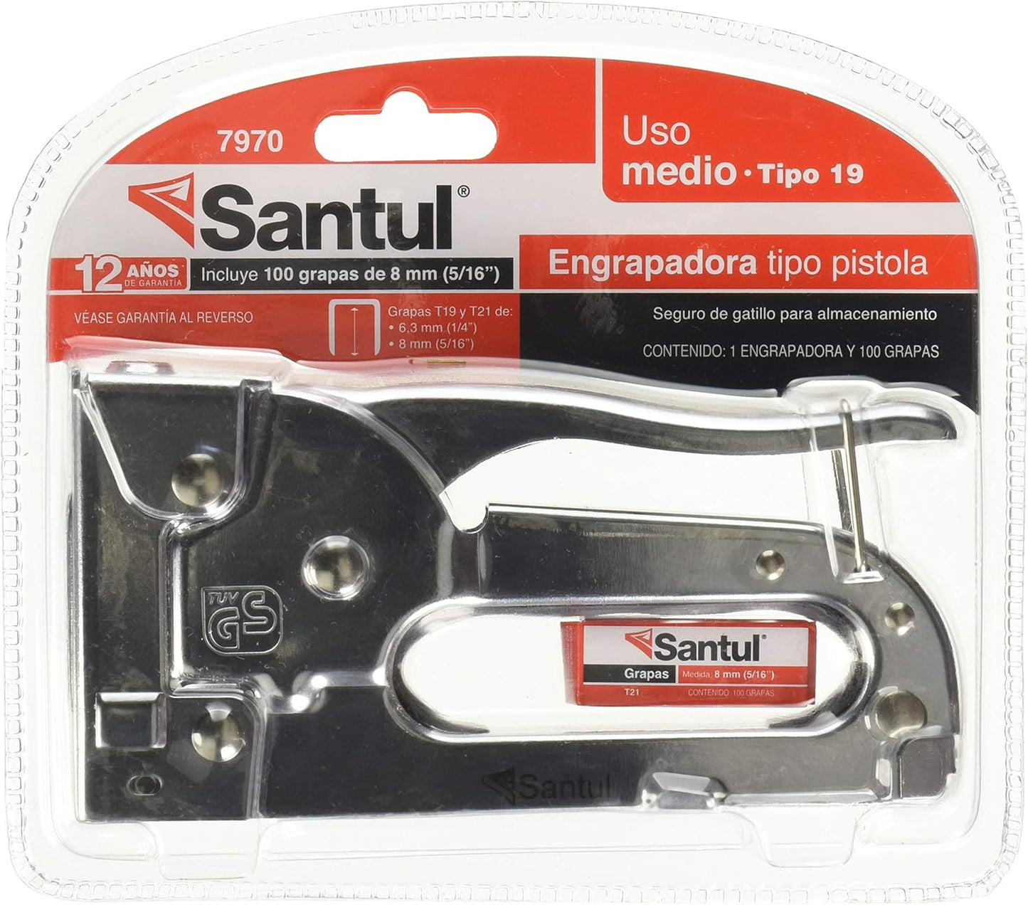 Engrapadora Tipo pistola 19 púlgadas de 1/4 y 5/16 7970 Santul