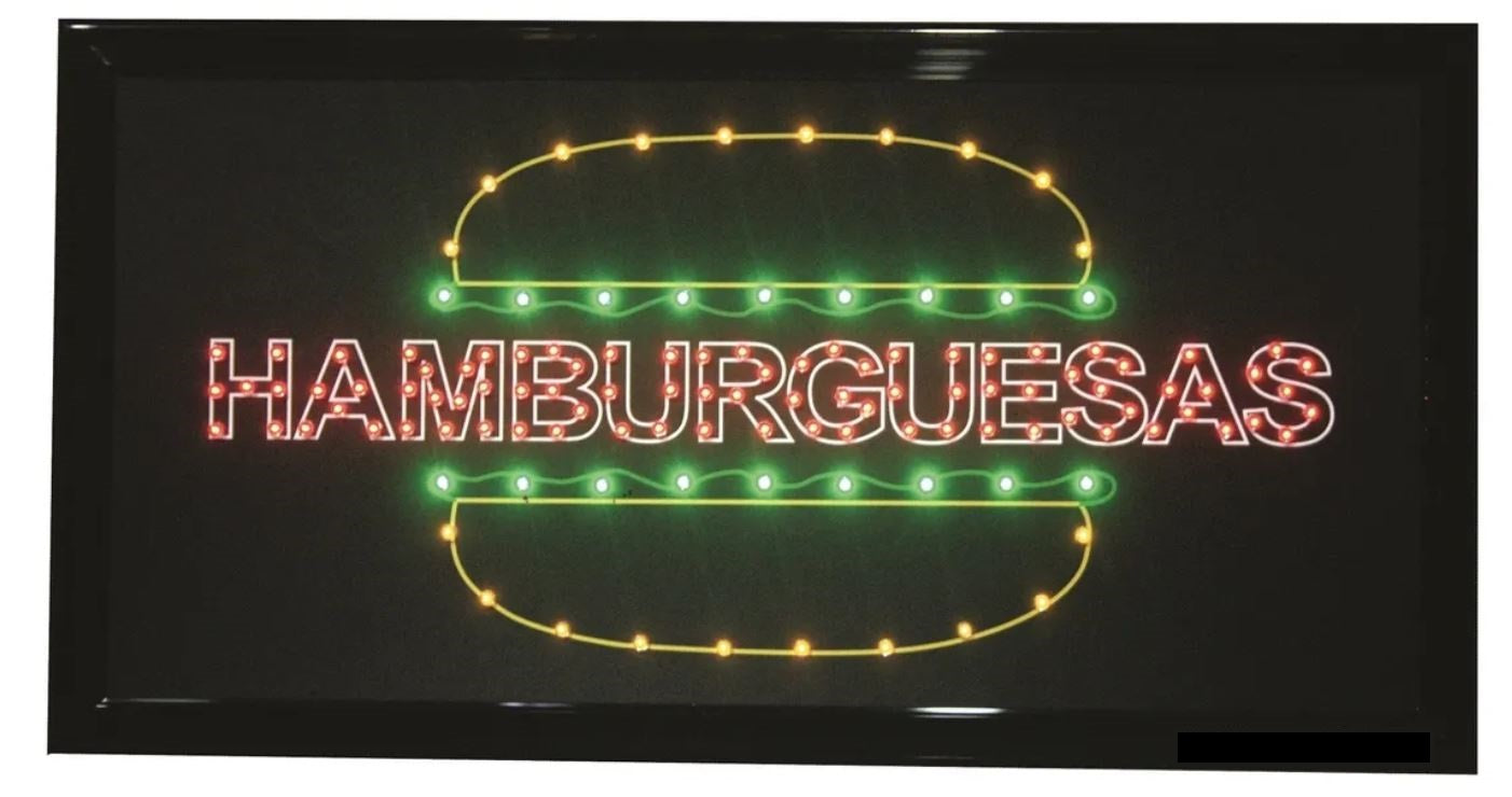 Anuncio Luminoso Led De Hamburguesas Radox 246-413