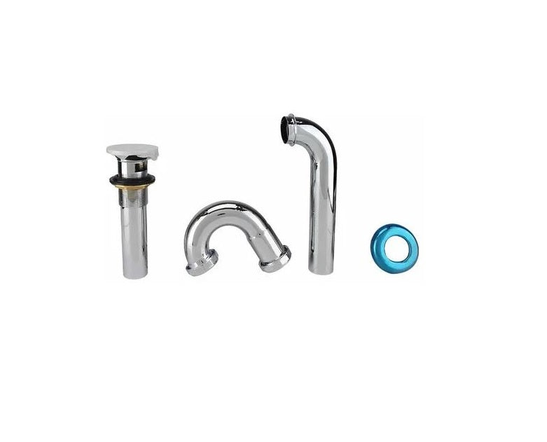 Céspo De Latón Cromodo Para Lavabo Tipo Moneda Sanplom 8598