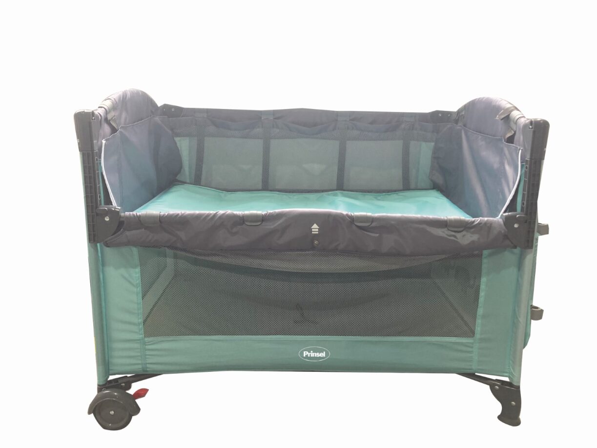 Cuna Corral Armable Colecho Mecedora Prinsel Unisex Azul