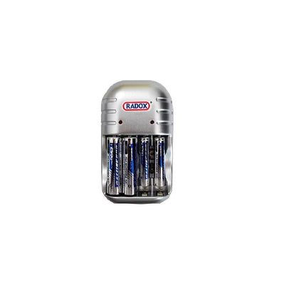 Cargador De Baterías AA, AAA Y 9V Incluye 2 AA Y 2 AAA Radox  660-166