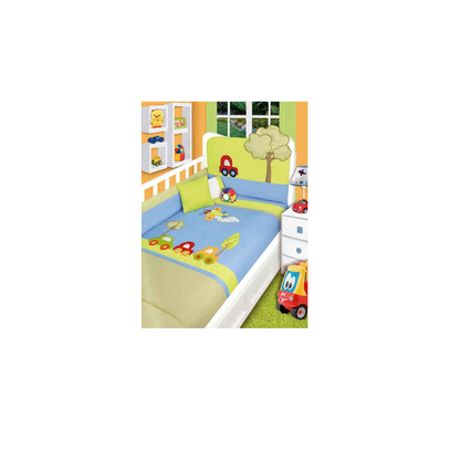 Set De Edredón Para Cuna Corral Modelo Carritos Ccc Baby Baby