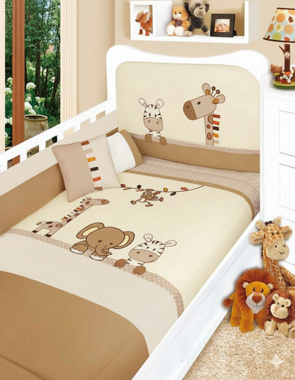 Set De Edredón Para Cuna Corral Modelo Jungla Ccc Baby Baby