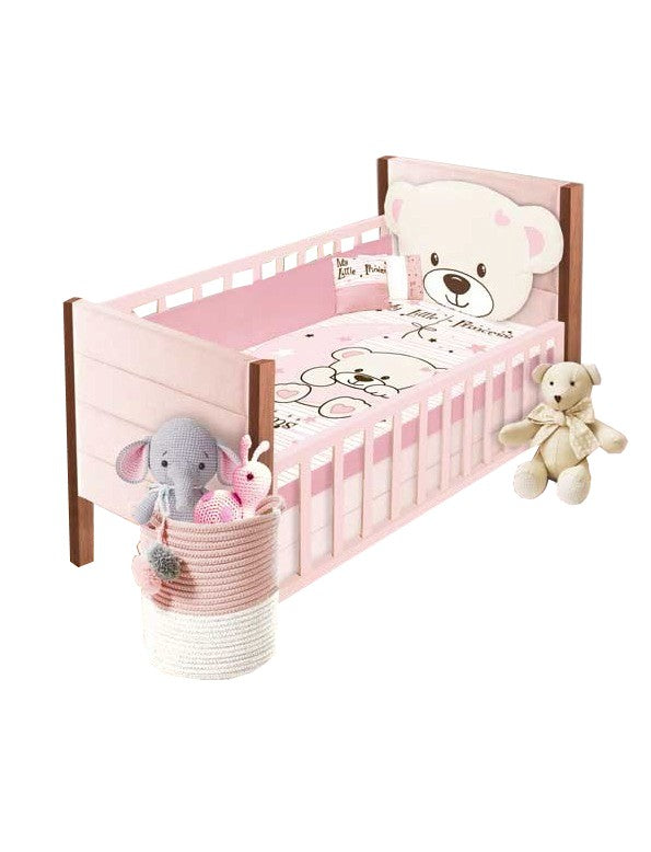 Set De Edredón Cuna Cama Corral Osita Luna Gold Ccc Baby Baby