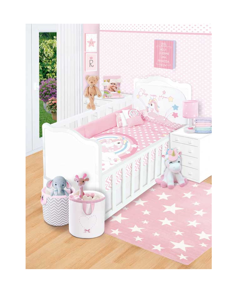 Set De Edredón Para Cama Cuna Corral Unicornio Ccc Baby Baby