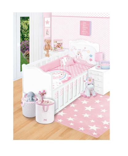 Set De Edredón Para Cama Cuna Corral Unicornio Ccc Baby Baby