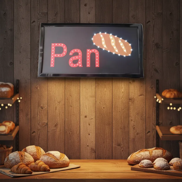 Anuncio Luminoso Led De Pan Para Negocios Radox 246-446