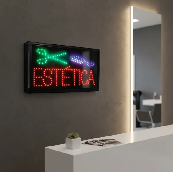 Anuncio Luminoso Led De Estetica Para Negocio Radox 246-412