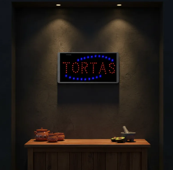 Letrero Luminoso Led De Tortas Radox 246-427
