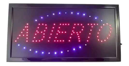 Anuncio Luminoso Led De Abierto Para Negocio Radox 246-400