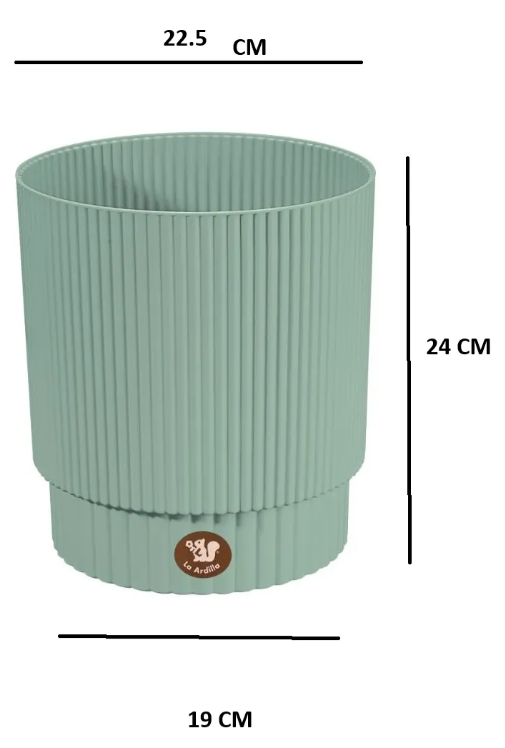 Maceta Redonda Altomonte D22 Gris La Ardilla