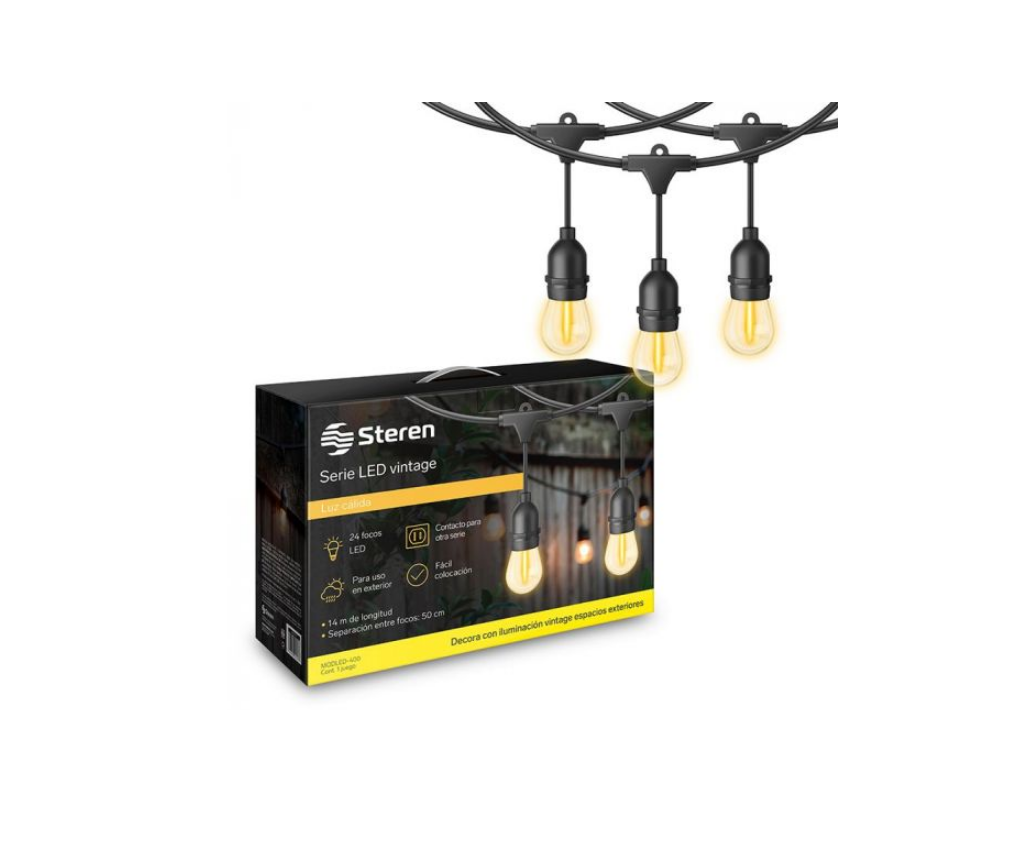 Serie LED De 24 Focos Para Exterior MODLED-400 Steren