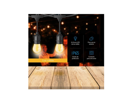 Serie LED De 24 Focos Para Exterior MODLED-400 Steren