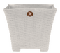 Maceta Grande Cuadradas Tipo Rattan Blanco Cantera MRGR0023 La Ardilla