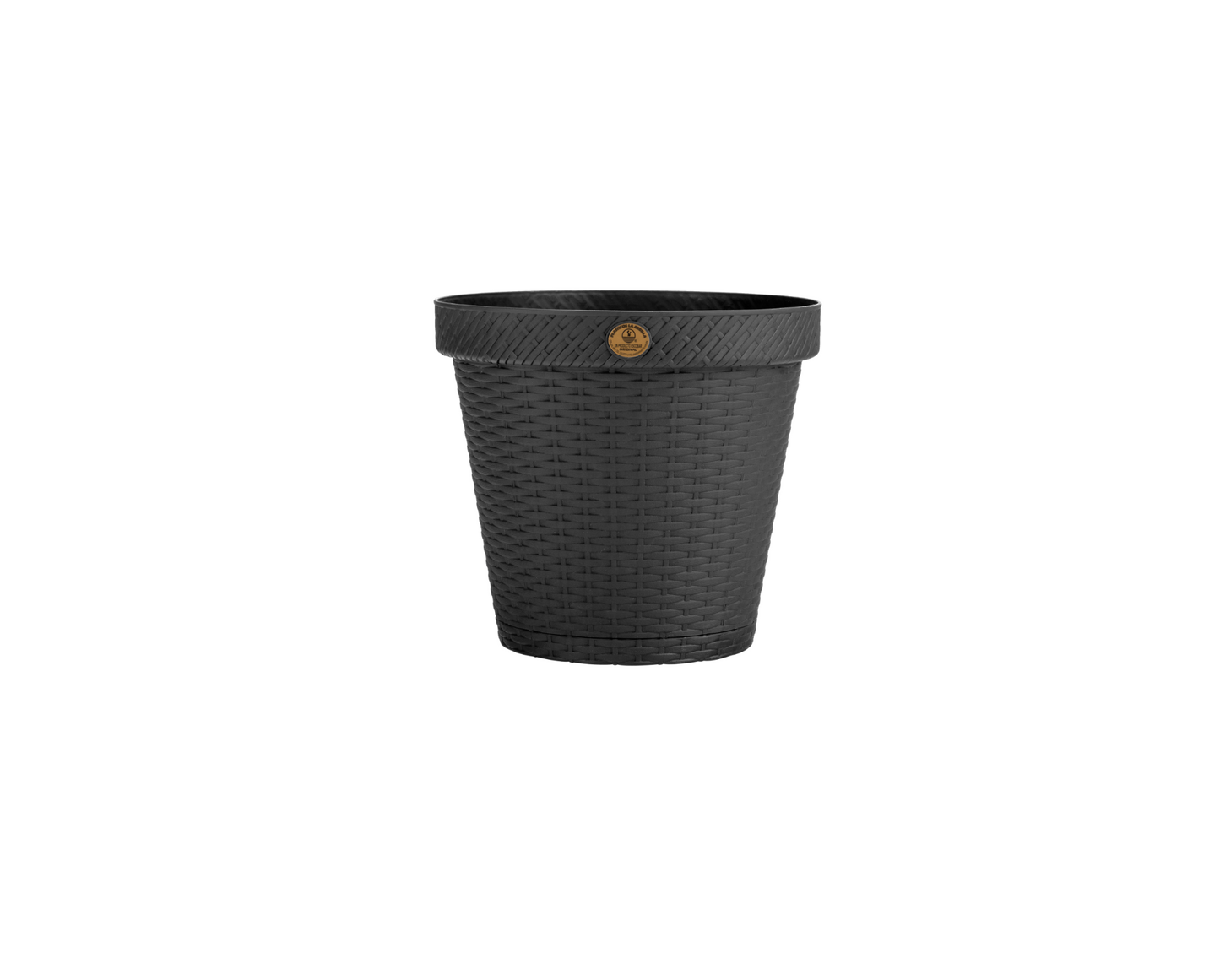 Maceta Redonda Tipo Rattan D42.5 Gris Oxfort MRRD4246 La Ardilla