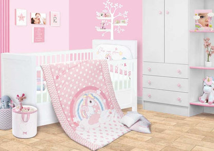 Set De Edredón Para Cama Cuna Corral Unicornio Ccc Baby Baby