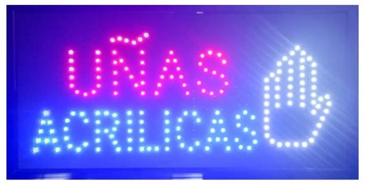 Anuncio Luminoso Led De Uñas Acrilicas Radox 246-429