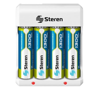 Cargador de pilas "AA y AAA". Incluye 4 pilas AA CRG-015 Steren